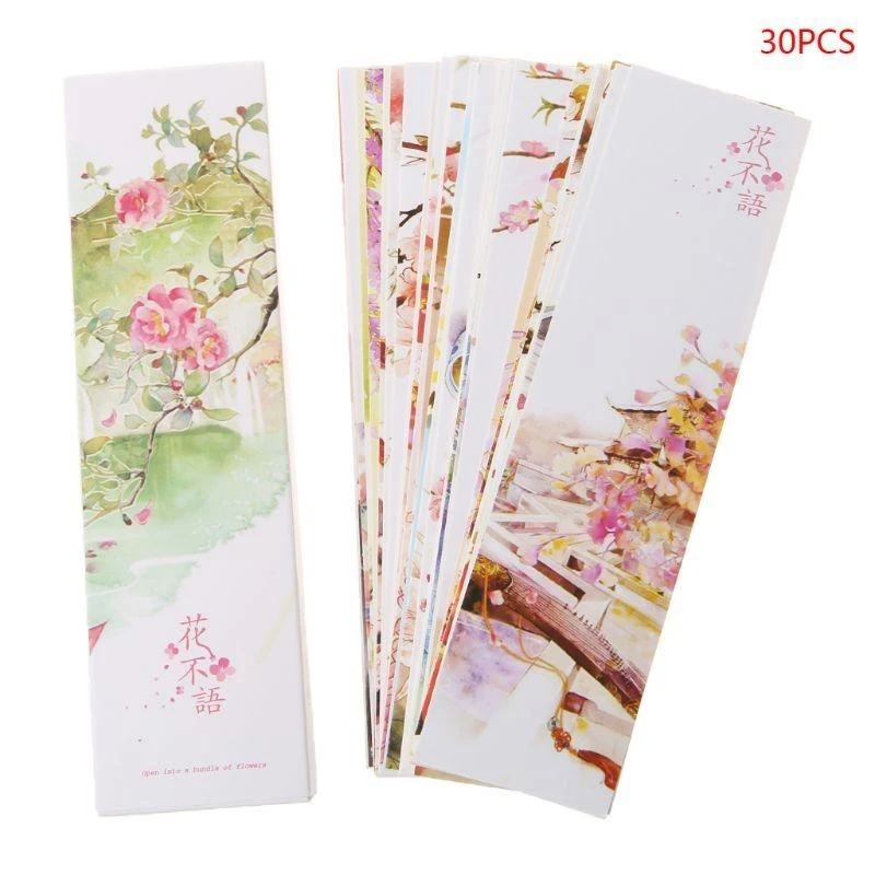 Marque-pages en papier chinois créatif, 30 pièces, cartes peinture rétro, belle, meilleure vente