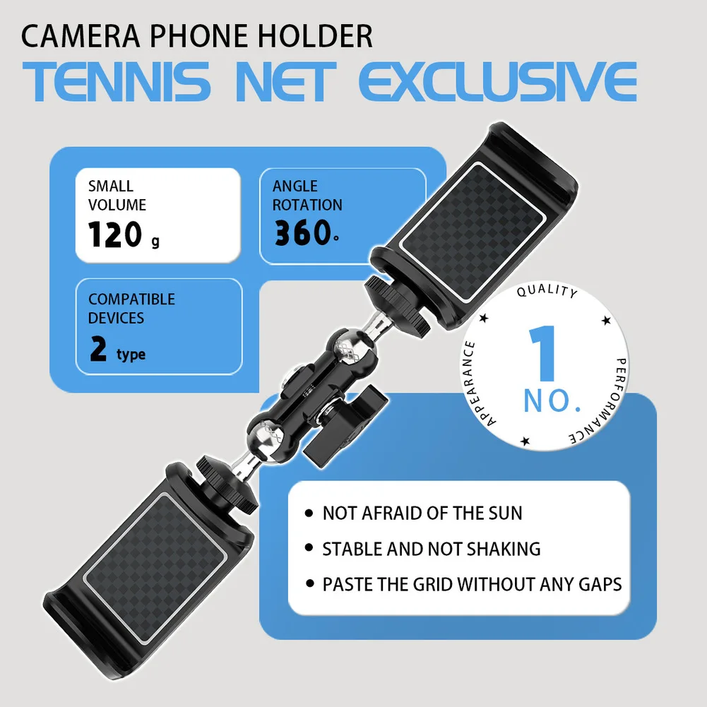 Smartphone Fence Mount Bracket For Live Streaming Adjustable Angle Action Camera Holder For Sports Record Baseball Softball