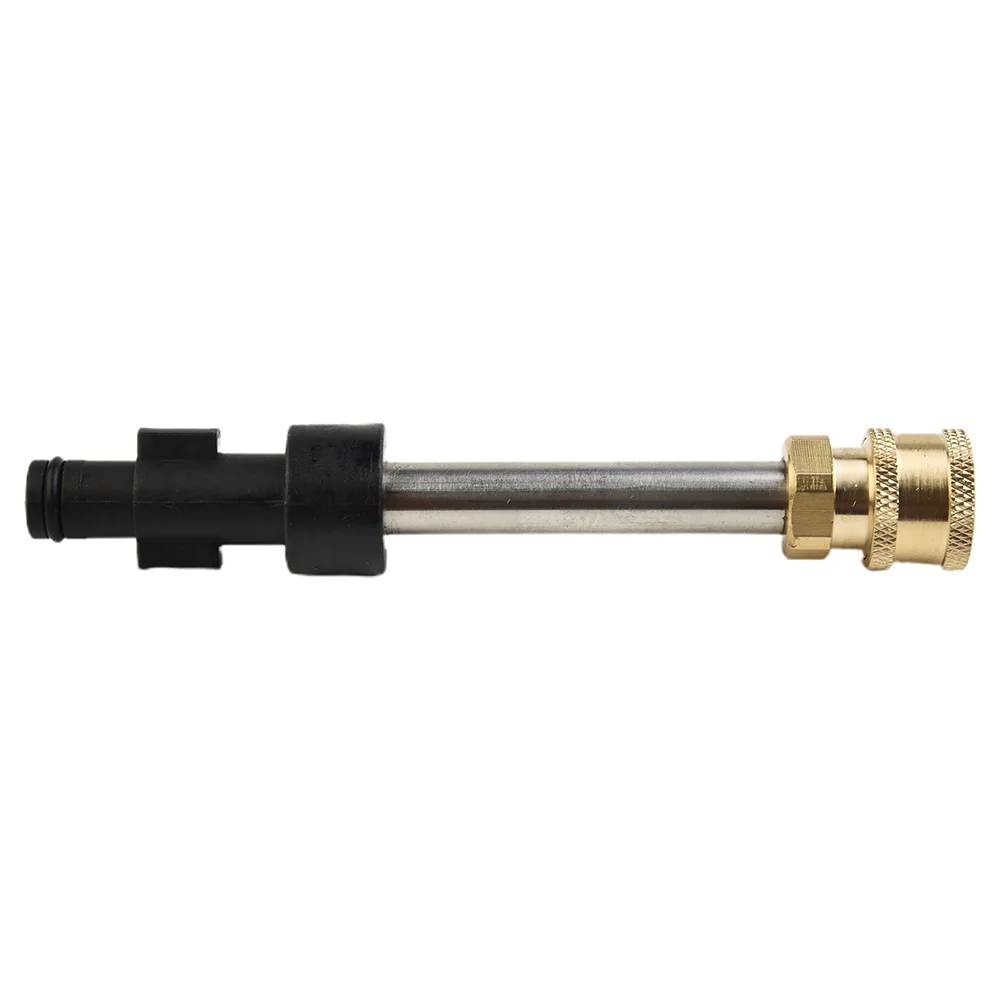 4/5 Series Pressure Washer Adapter Wash 1/4 In 17*2.4cm Adapter Brass + Stainless Steel Car Quick Disconnect Solid