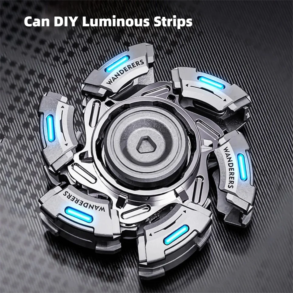 ของเล่นฟิดเจ็ตสปินเนอร์โลหะผสมสร้างสรรค์ ของเล่นคลายเครียดสำหรับผู้ใหญ่ ของเล่นสัมผัส ฟิดเจ็ตสปินเนอร์ไจโร EDC ของเล่นบรรเทาความเครียด ของขวัญ