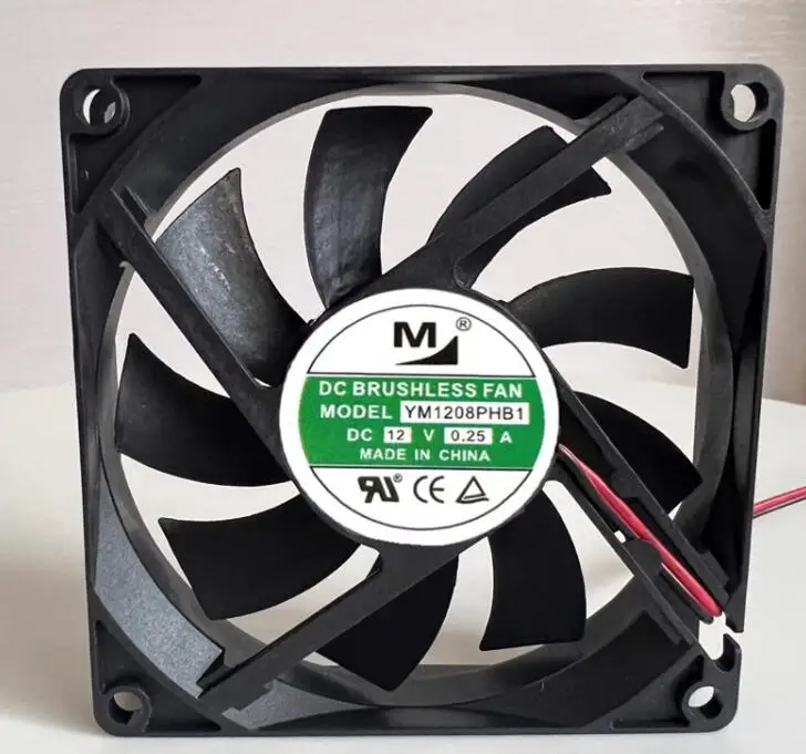 

M YM1208PHB1 DC 12V 0.15A 80x80x15mm 2-Wire Server Cooling Fan