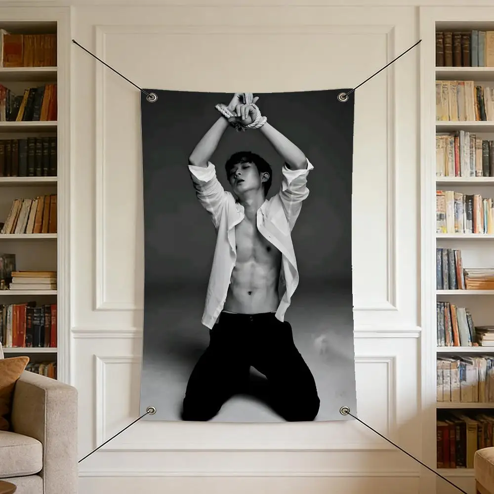 Celebrity C-Choi Woo Shik Flags Warm Home Flag 4 Grommets Wrinkle Free Indoor Outdoor