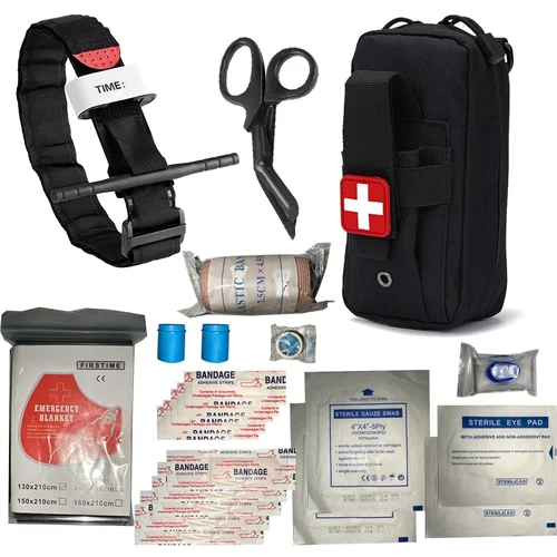 IFAK-Kit de supervivencia para Trauma, bolsa médica de primeros auxilios, equipo de supervivencia de emergencia con Molle, coche, viaje, senderismo, torniquetes