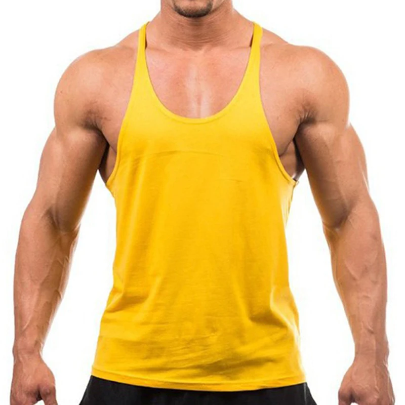 Vest Men Bodybuilding Jogger Gym Singlet Training Bodybuilding Tank Top Vest Shirt Sleeveless Fitness Cotton Shirt For Male