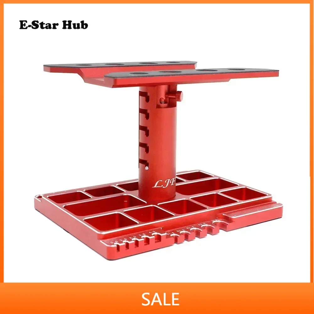 

Metal Repair Station Work Stand Assembly Platform for 1/10 1/8 1/12 RC Car TRX-4 Axial SCX10 II RC Crawler Tamiya HSP