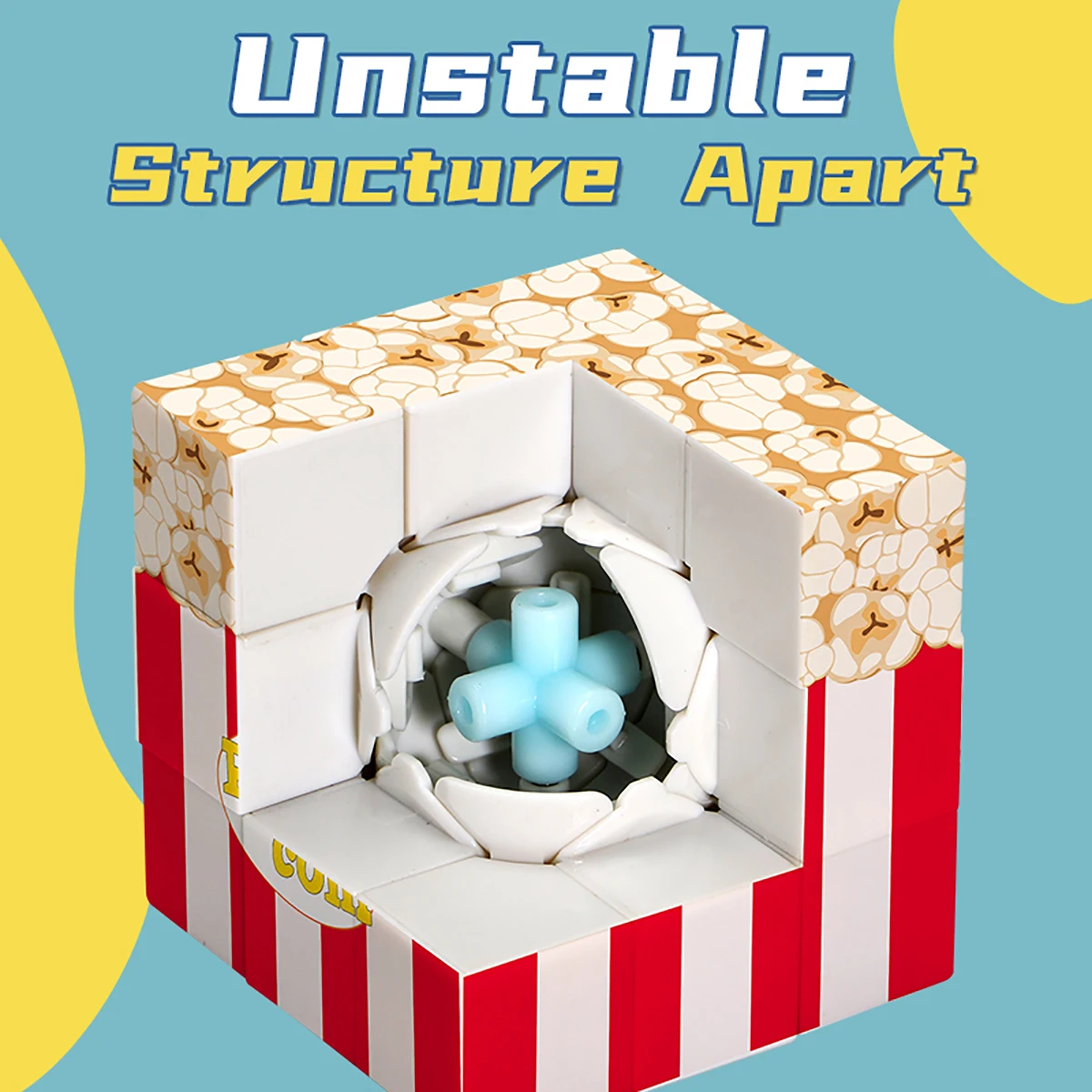 Zauberwürfel 3x3x3 3D UV-gedrucktes Popcorn, stressabbauendes Puzzle, professionelles, glattes Geschwindigkeitsspiel, Kinderspielzeug, Geschenk