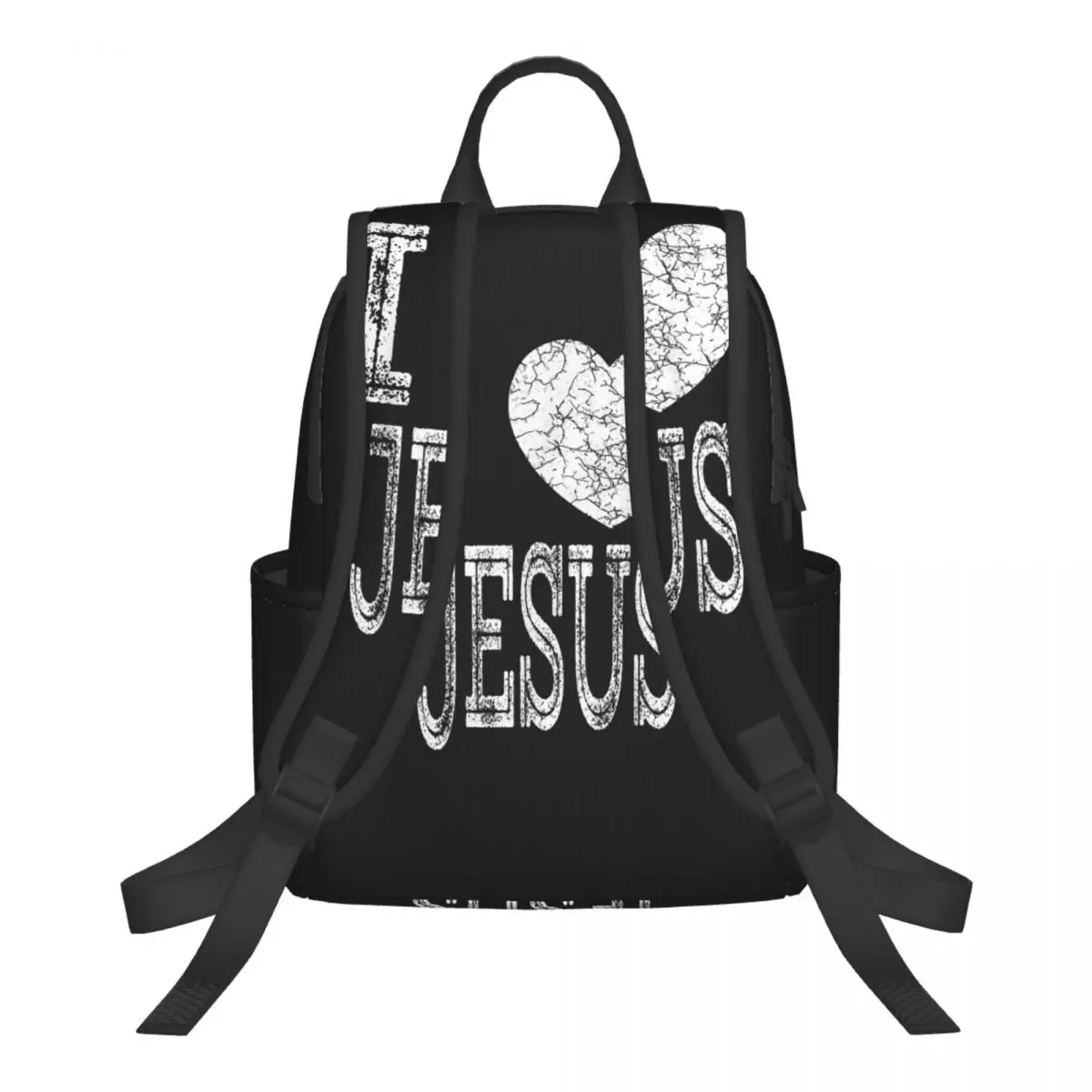 I Love Jesus God Cross Print (12) Student Backpack School Bag Hiking Travel Daypack for Men Women Bookbag Shoulder Bags