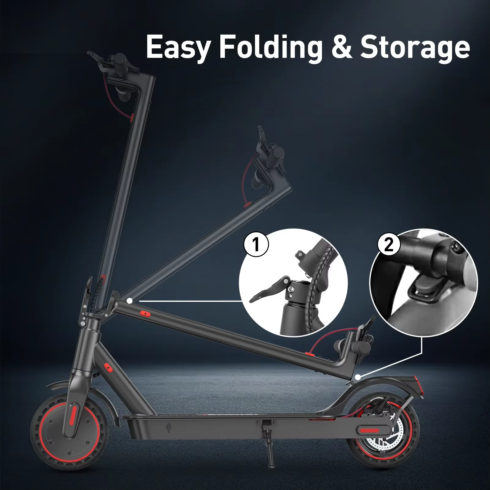 IScooter i9 350 واط سكوتر كهربائي 7.5Ah 30 كم/ساعة سكوتر ركلة كهربائية 8.5 بوصة الإطارات الكبار الدراجات البخارية 30 كجم ماكس المدى مع تطبيق Tuya #5