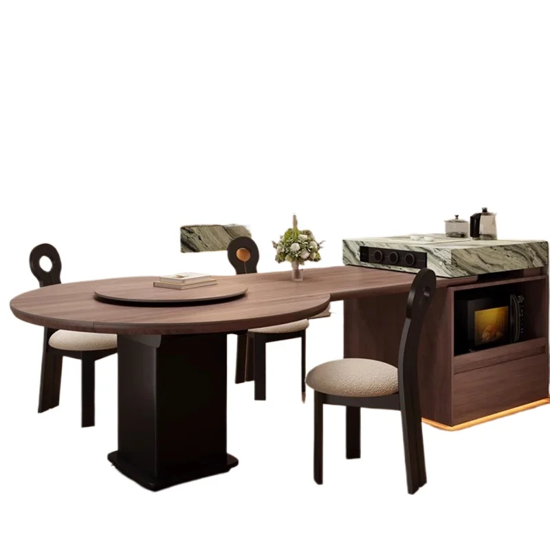 Round Extending Dining Table Hallway Center Kitchen Nordic Dining Table Living Room Designer Mesas De Comedor Home Furniture