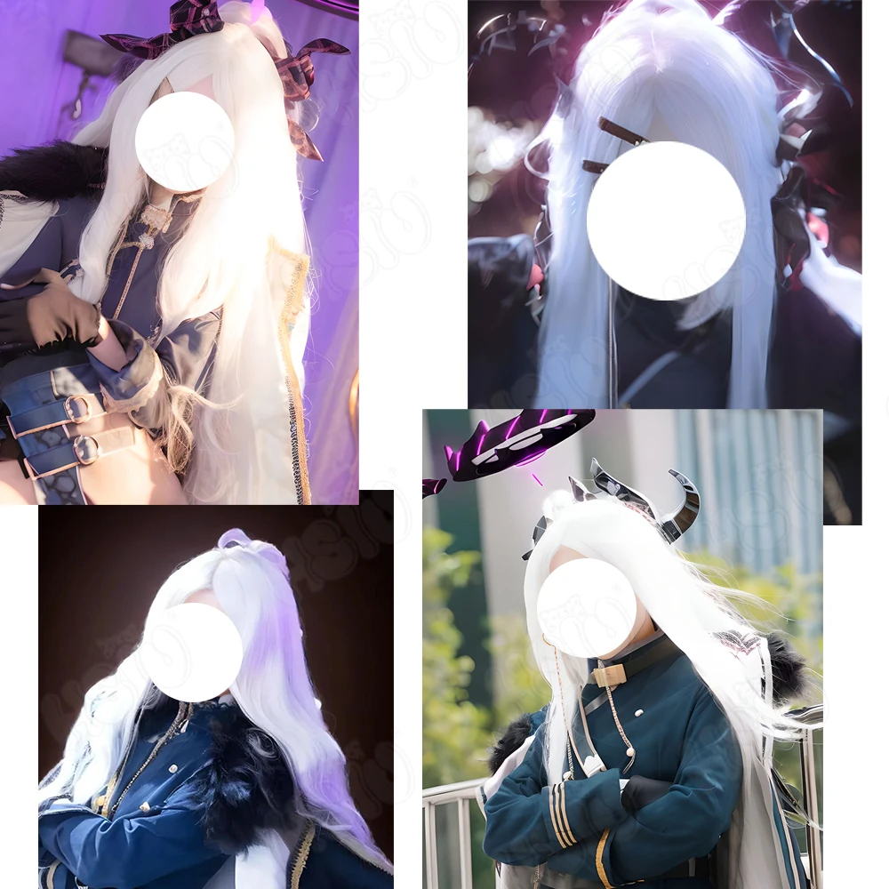 Sorasaki Hina Cosplay Wig Fiber synthetic wig「HSIU」white long+