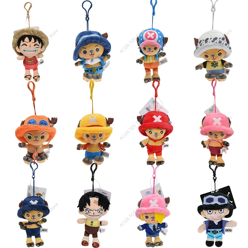 Original One Piece Plüschtiere Luffy Chopper Sabo Plüsch-Anhänger Puppe Gefülltes Anime Niedliches Spielzeug Chopper Puppe Cartoon Bestes Geschenk