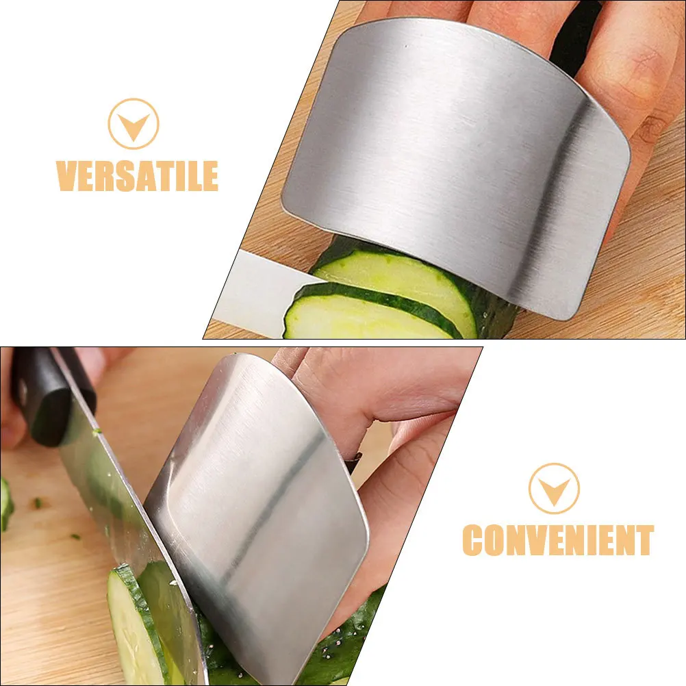 

4pcs Finger Protectors Stainless Steel Cutting Guards For Vegetables Fruits Kitchen Hand Protection Reusable Safety Tool