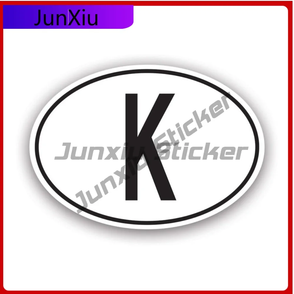 

K Cambodia Country Waterproof Sun Resistant Cartoon For Car Window Truck Bumper Easy To Remove Removable Decal Weather Resistant