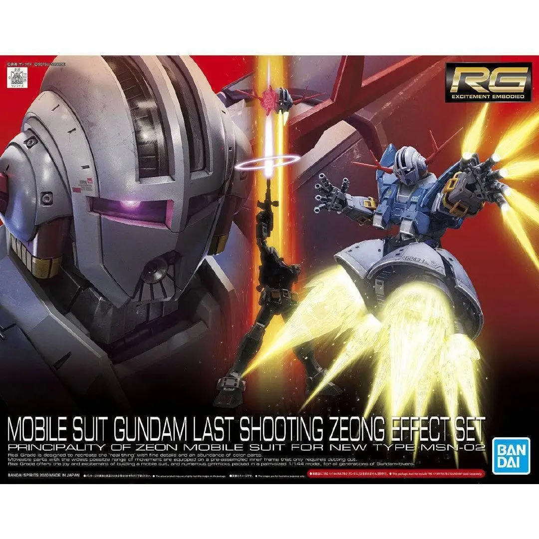 Bandai Original RG 1/144 MSN-02 Mobile Suit Gundam Last Shooting Zeong Effekt Set Action Figure Montage Modell Spielzeug Sammlerstück