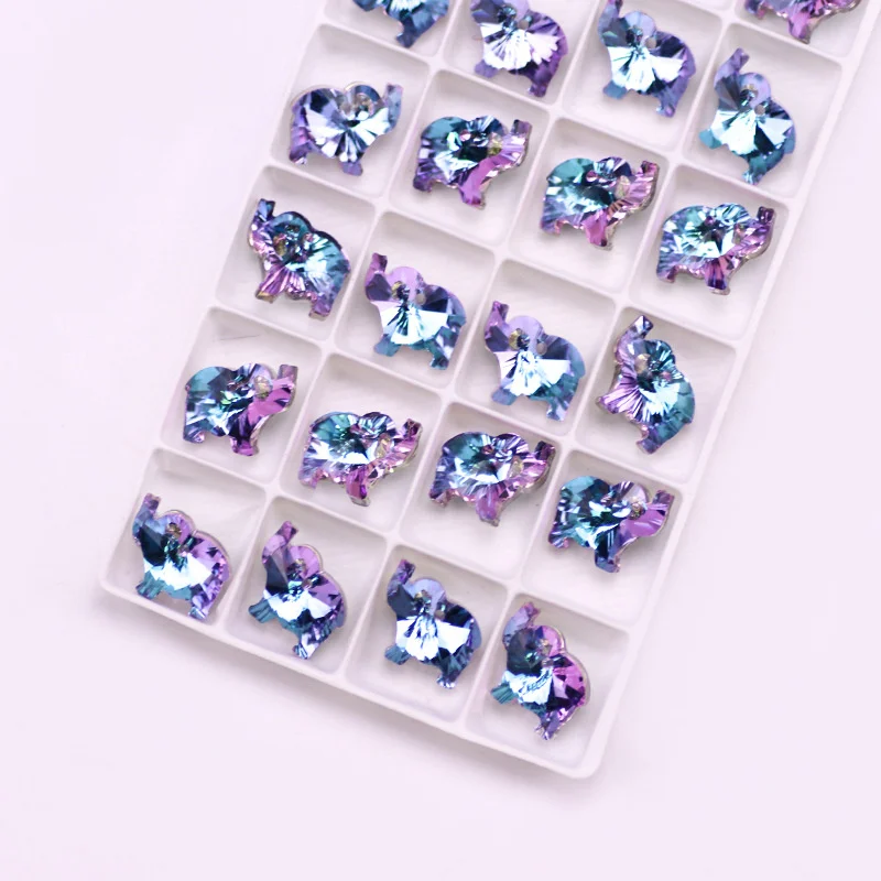 18mm K9 Glass Rhinestone Charms Imitation Austrian Crystal Elephant Pendants For Women Jewelry Making Necklaces DIY Earring