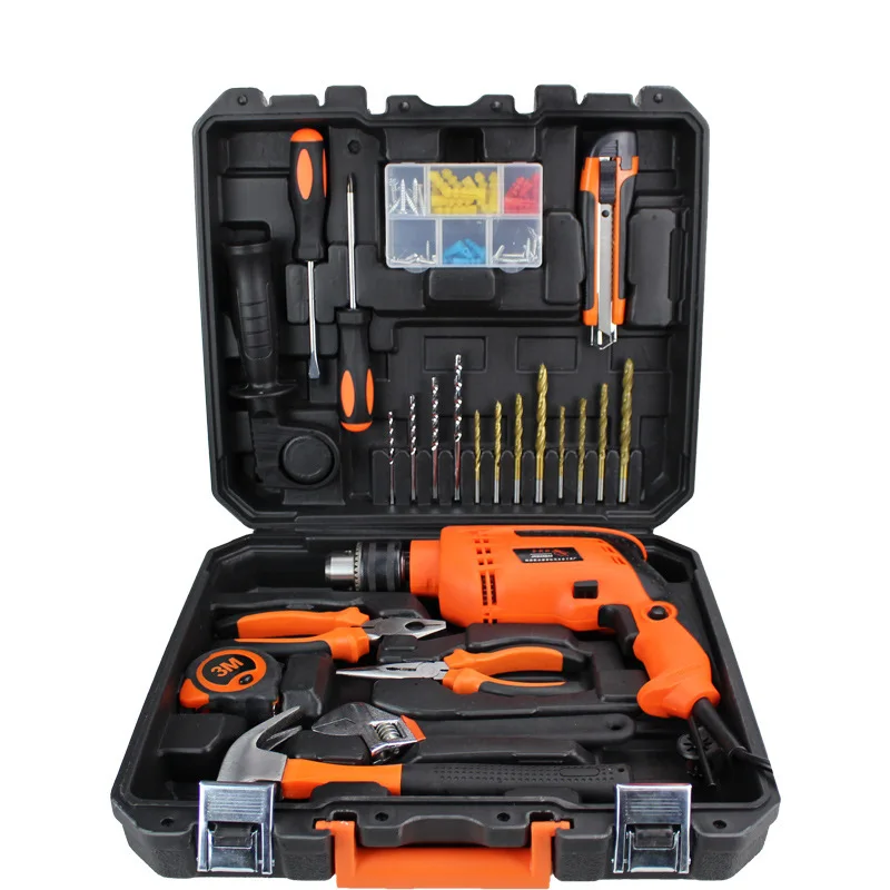 Electric Drill Set Electrical Tool Box Set Carpenter Tools Set Woodworking