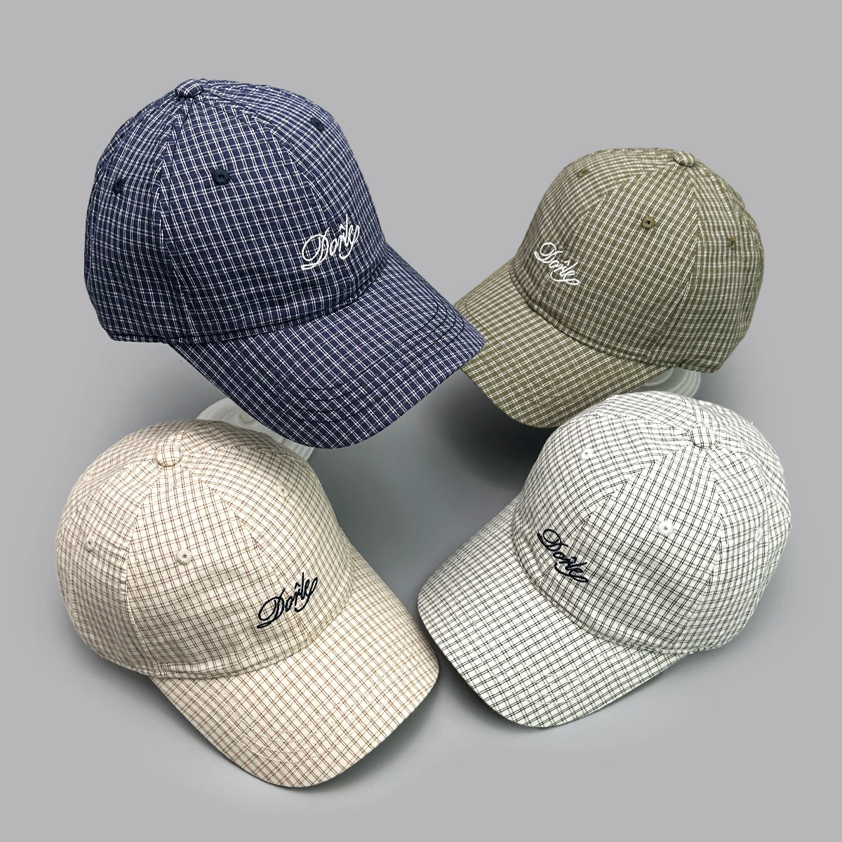 

Korean Plaid Embroidered Letters Baseball Hats New Men Women Sunshade Retro Versatile Little Fresh Fashion Casual Peaked Caps