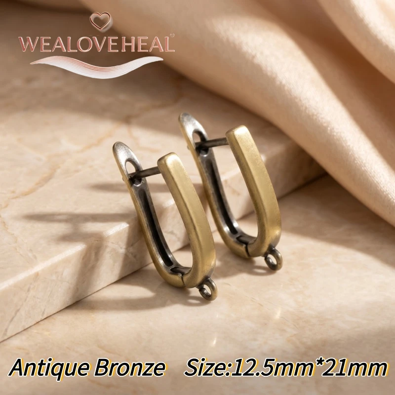 schmuckherstellung zubehör,Vintage Antik-Bronze Ohrhaken, Antik-Kupfer-Messing Ohrringhaken für Handgemachte DIY Schmuckherstellung – Detail 23