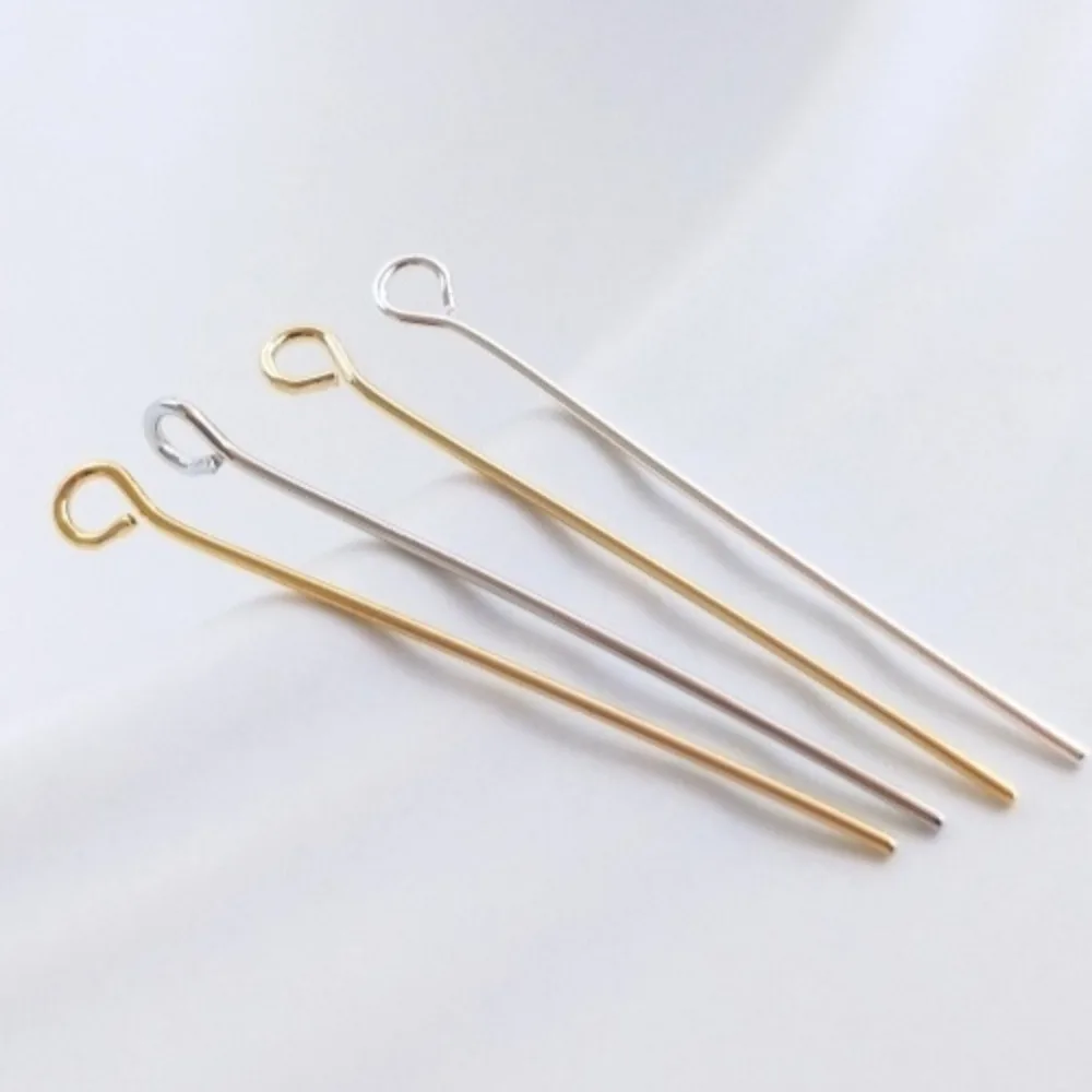 

18K14K Silver Color Gold Accessories 9-character Needle Beaded Needle Round Head T-needle DIY Earrings Jewelry Pendant Material
