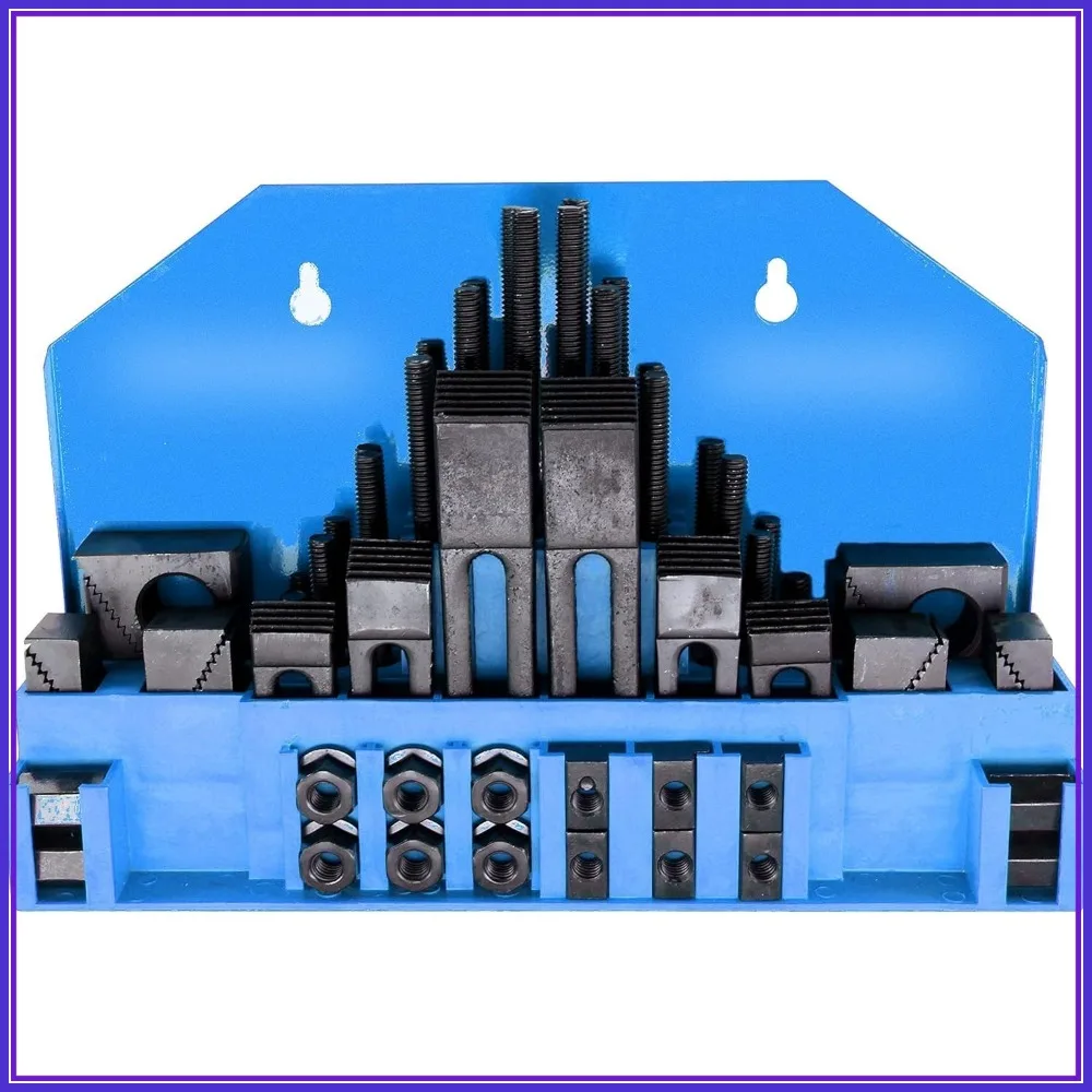 

Набор из 58 зажимов для Т-образных пазов для фрезерных станков Bridgeport, паз 5/8 дюйма с шпильками 1/2 "-13 дюймов