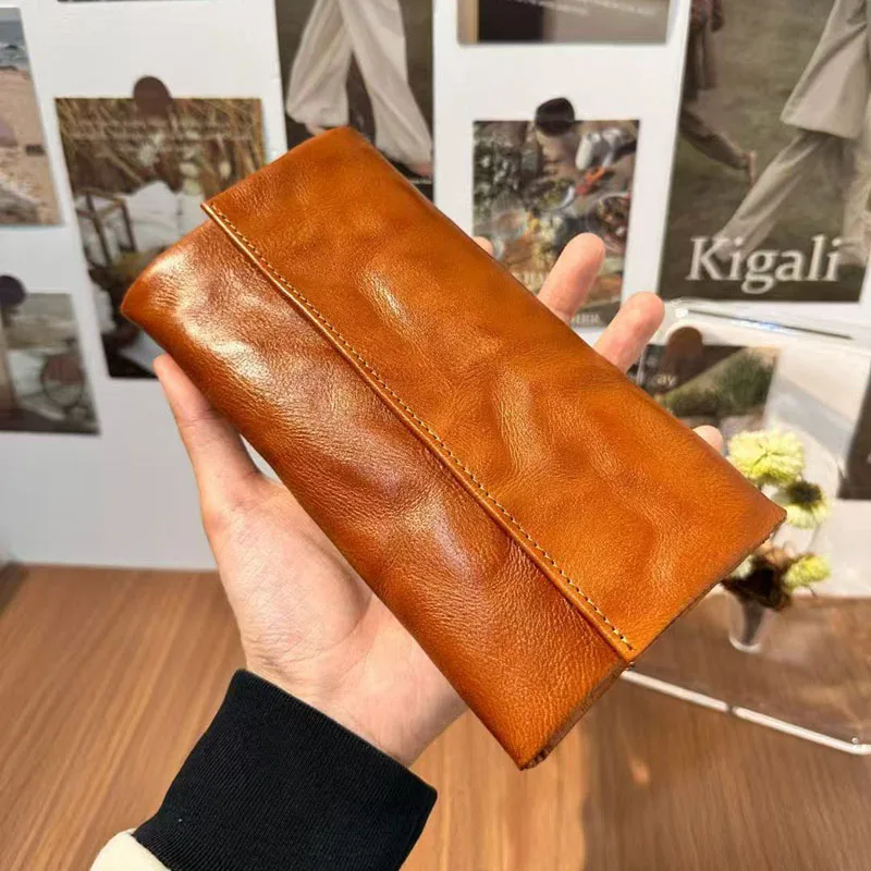 aetoo-the-new-cross-border-long-ladies'-wallet-is-made-of-genuine-leather-featuring-a-simple-and-large-capacity-design-it-feel