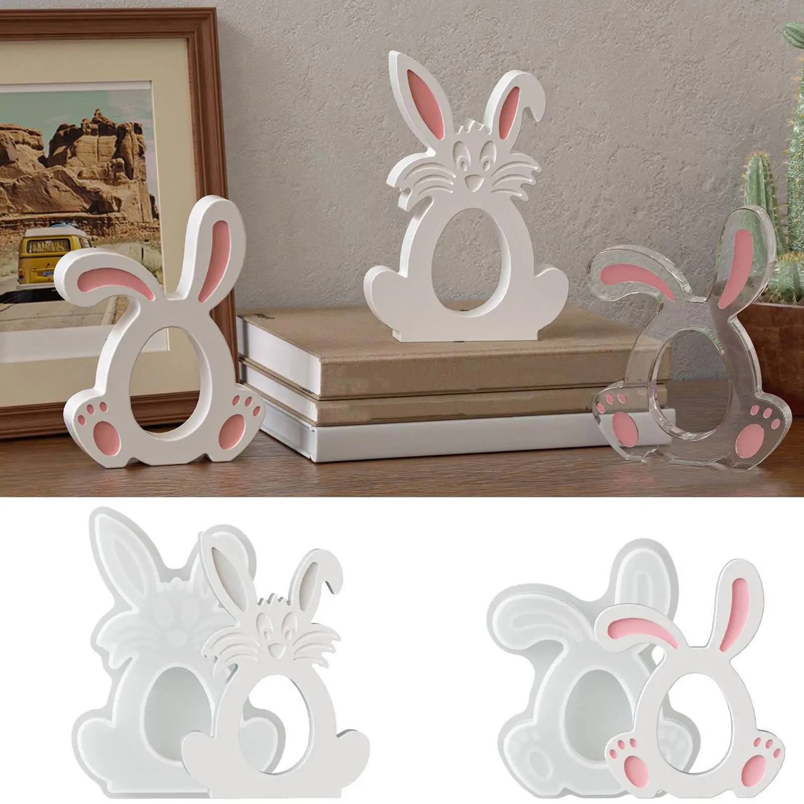 Silikonformen Osterhase Ornament Silikonform DIY Hase Anhänger Gießformen für Hasen-Deko Gips Harz Basteln