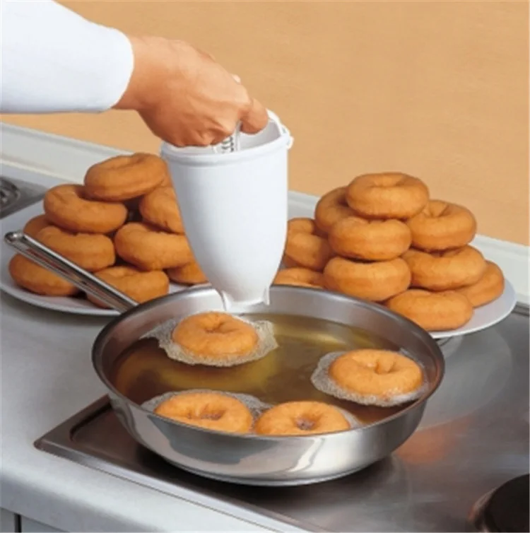 Máquina dispensadora de gofres, molde para hacer rosquillas, fácil y rápido, Manual, ligero, de plástico, para freír