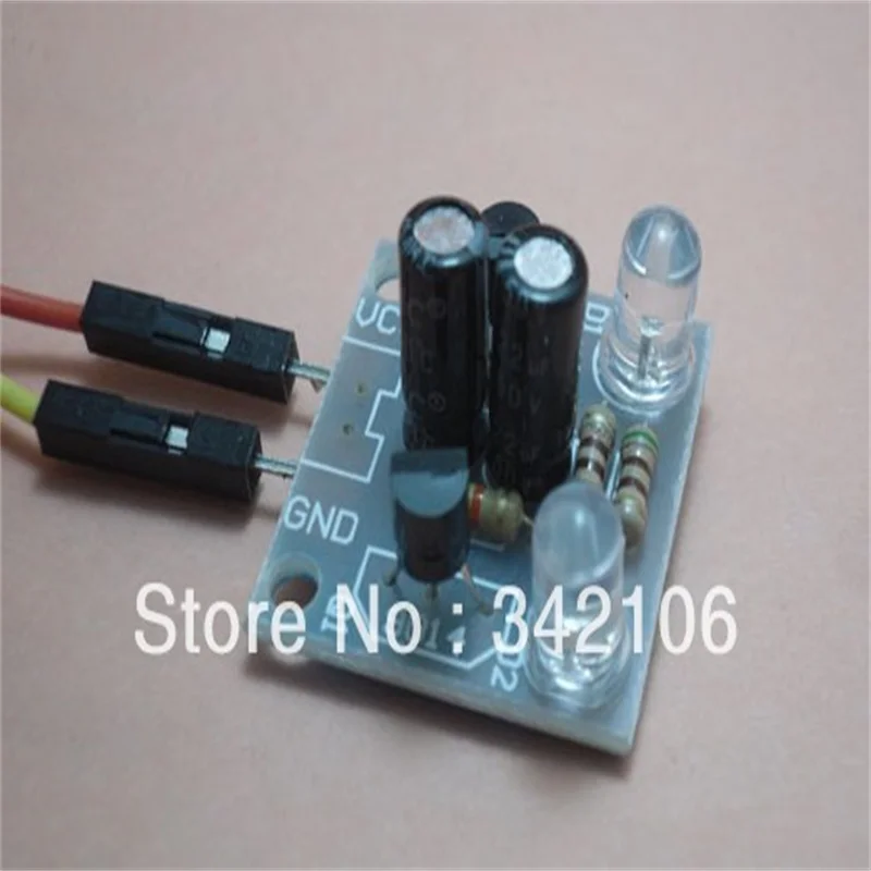 10pcs Simple Electronic Diy Production Suite  5MM LED Flash Circuit  Kit