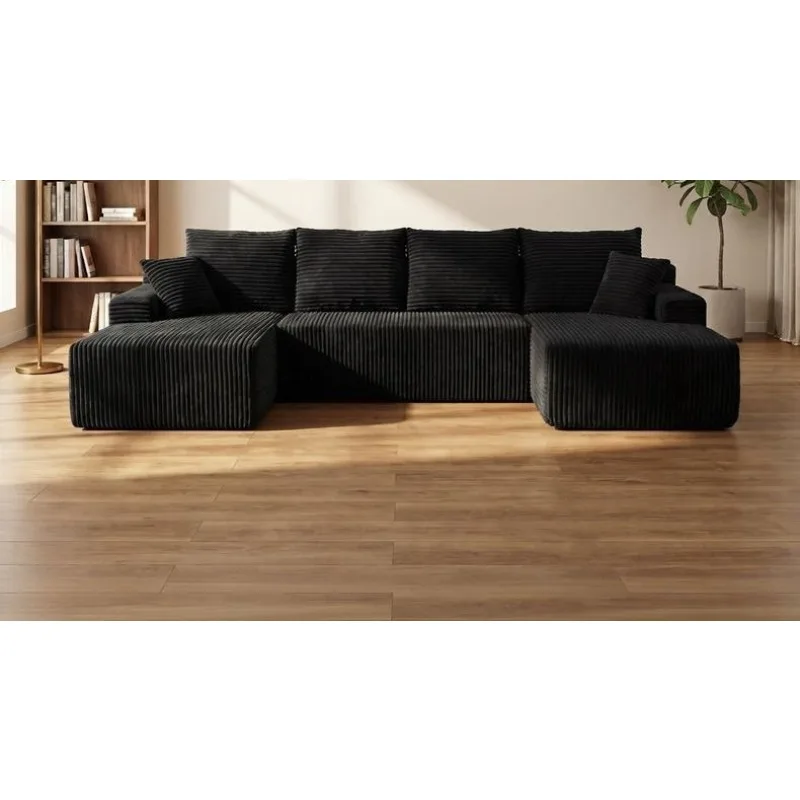 Tofu block corduroy frameless living room sponge integrated molding combination fabric sofa