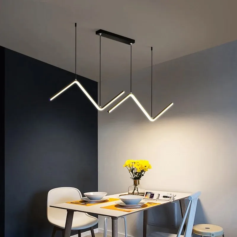 Modern Led Ceiling Chandelier for Table Dining Room Kitchen Bar Pendant Lighting Suspension Design Lusters Luminaires Lustre