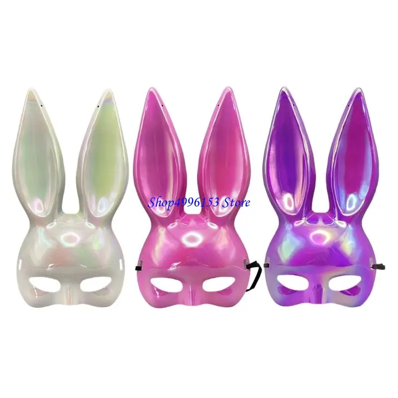 Q0KE Maskerades Masker Konijn Masker voor Vrouwen Volwassen Konijntjes Oren Masker Konijntjes Half Masker voor Halloween Pasen