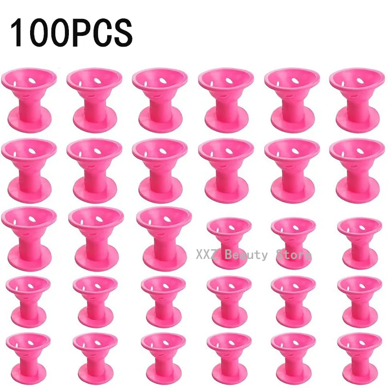 Magisches Haarpflege-Rollen-Set – 10/20/100 Stück, weicher Silikon-Lockenwickler, keine Hitze, kein Clip, DIY-Curling-Styling-Werkzeug für schöne Locken