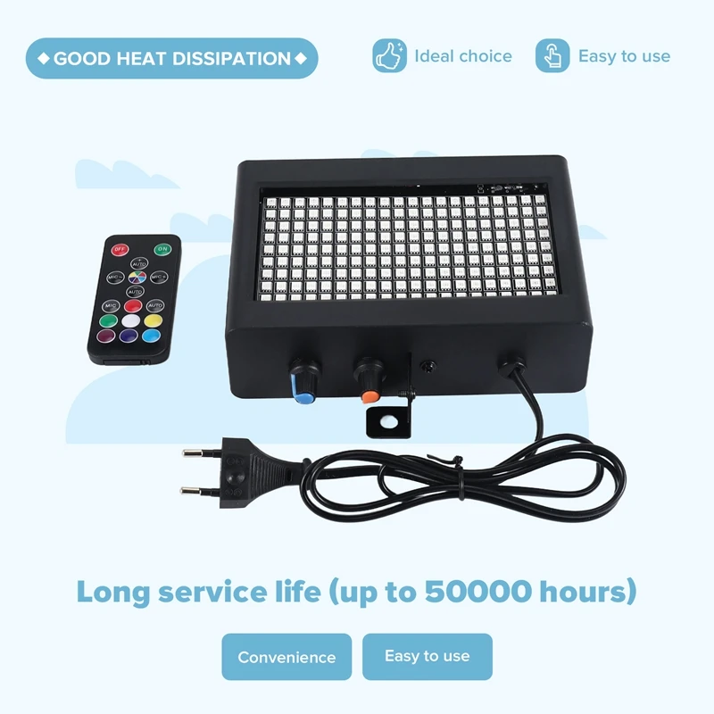 Лучшие предложения 180 светодиодов, стробоскопическая вспышка, портативная 35 Вт, RGB, дистанционное управление звуком, регулируемая скорость стробоскопа для сцены, диско-бара, вечеринки, Cl