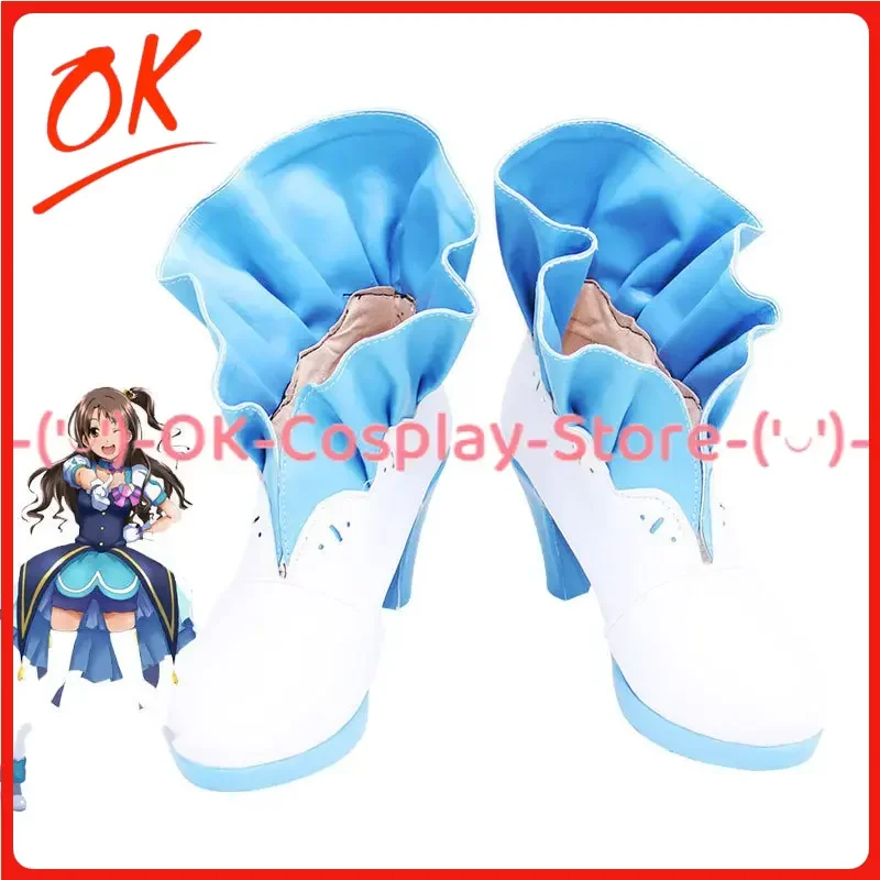 

[Customized] Honda Mio Honda Mio Shimamura Uzuki Cosplay Shoes Anime Roleplay Prop Halloween Carnival Party PU Leather Boots