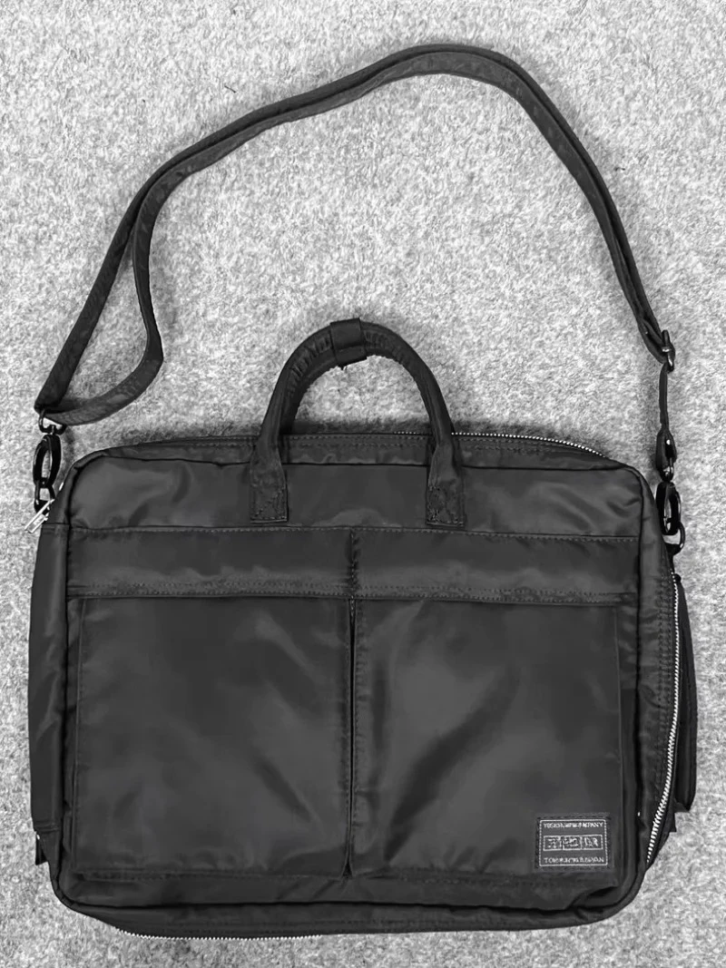 

Сумка для ноутбука из нейлона с несколькими карманами, портфель унисекс, сумка-тоут для поездок на работу, сумка через плечо, доступны разные цвета