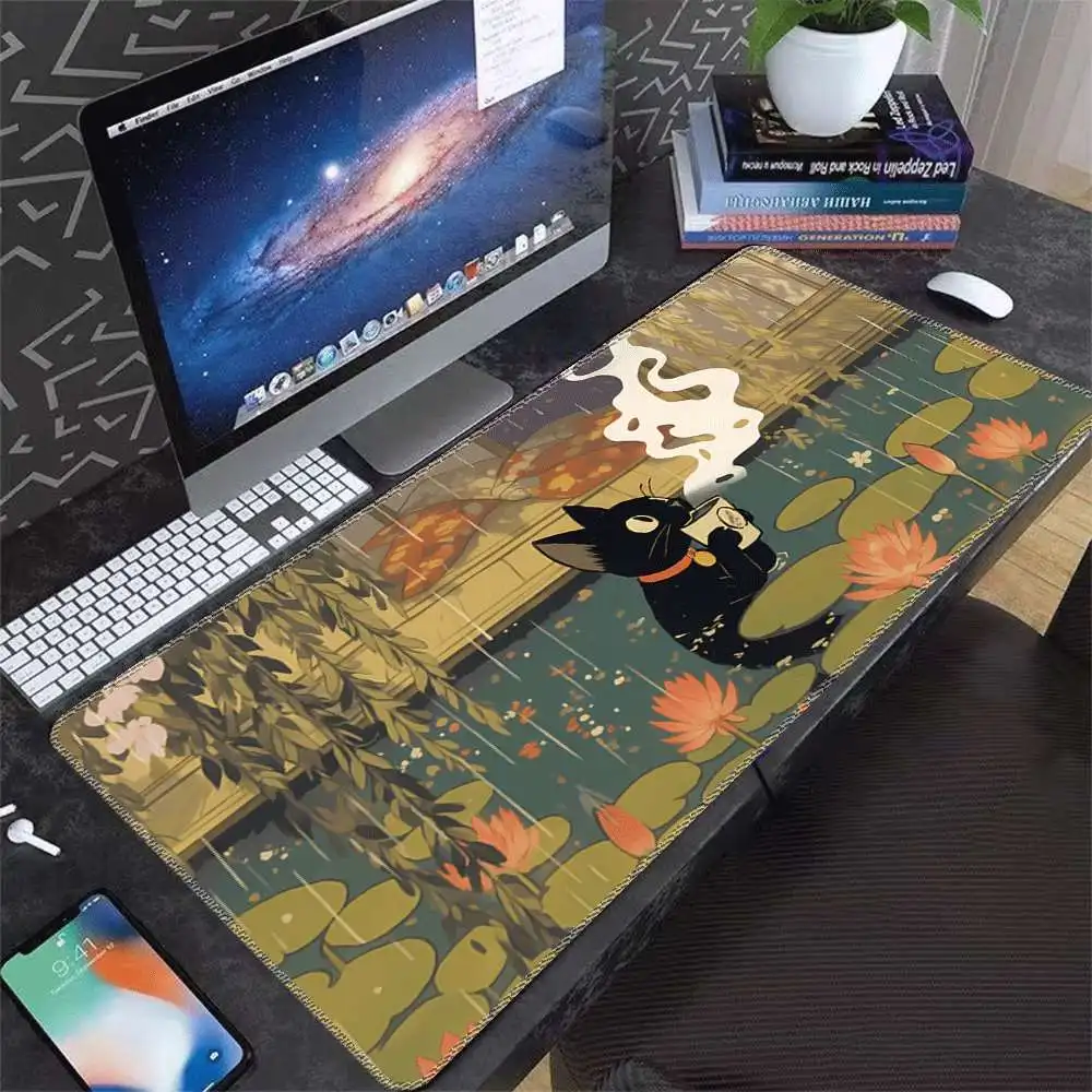 

Colorful coffee design,large mouse pad,rubber anti slip computer,laptop desktoppads,thick keyboard,PC accessories,wear-resistant