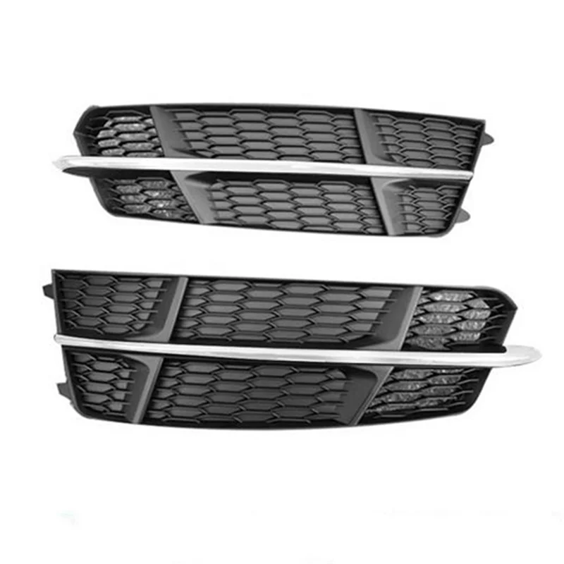 

AEF3-4G0807681AN 4G0807682AN Front Bumper Fog Lamp Cover Fog Lamp Bezel Front Bar Grille Car For A6 C7 S-Line S6 15-18