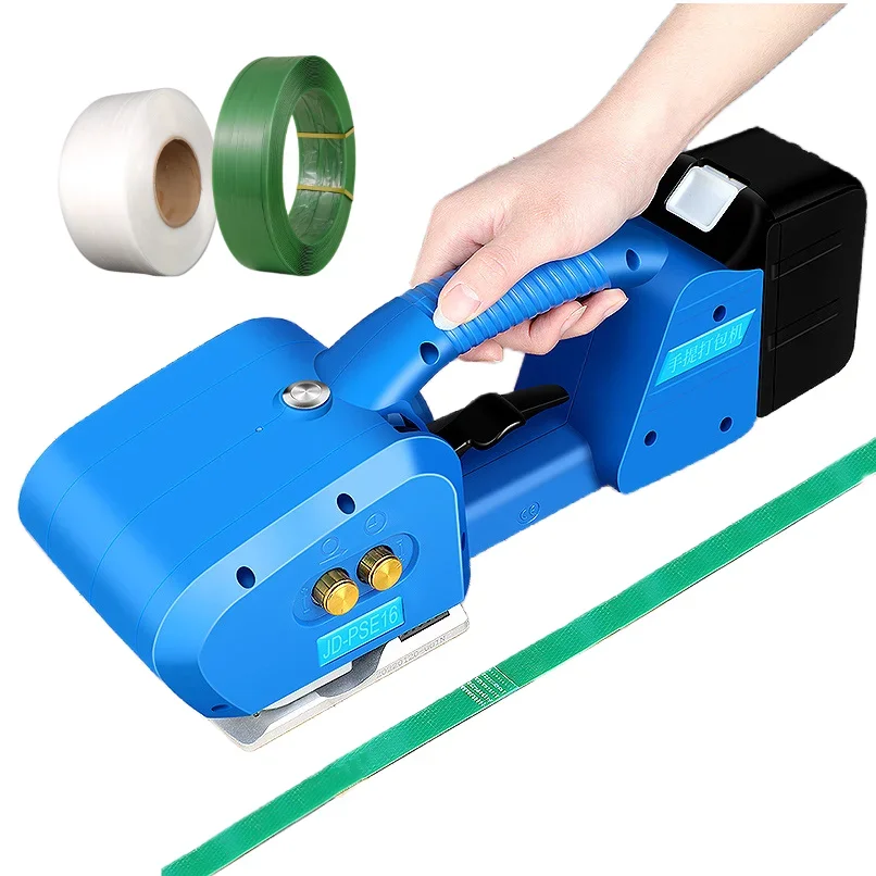 

Handheld electric battery powered PP PET strapping machine