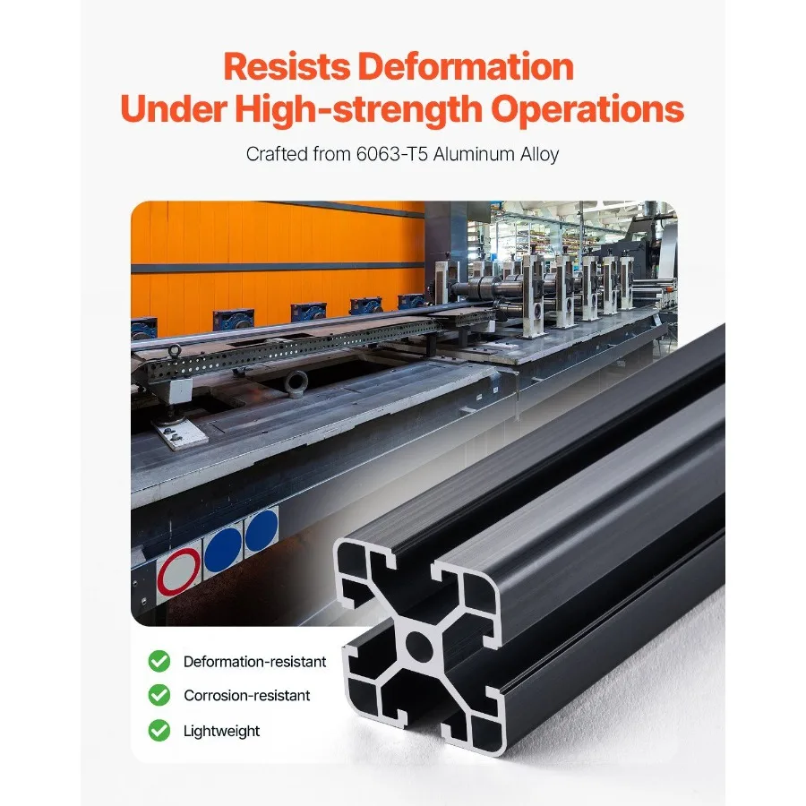 4 قطعة 23.6 في 600 مللي متر T فتحة 4040 الألومنيوم النتوء بأكسيد السكك الحديدية الخطية