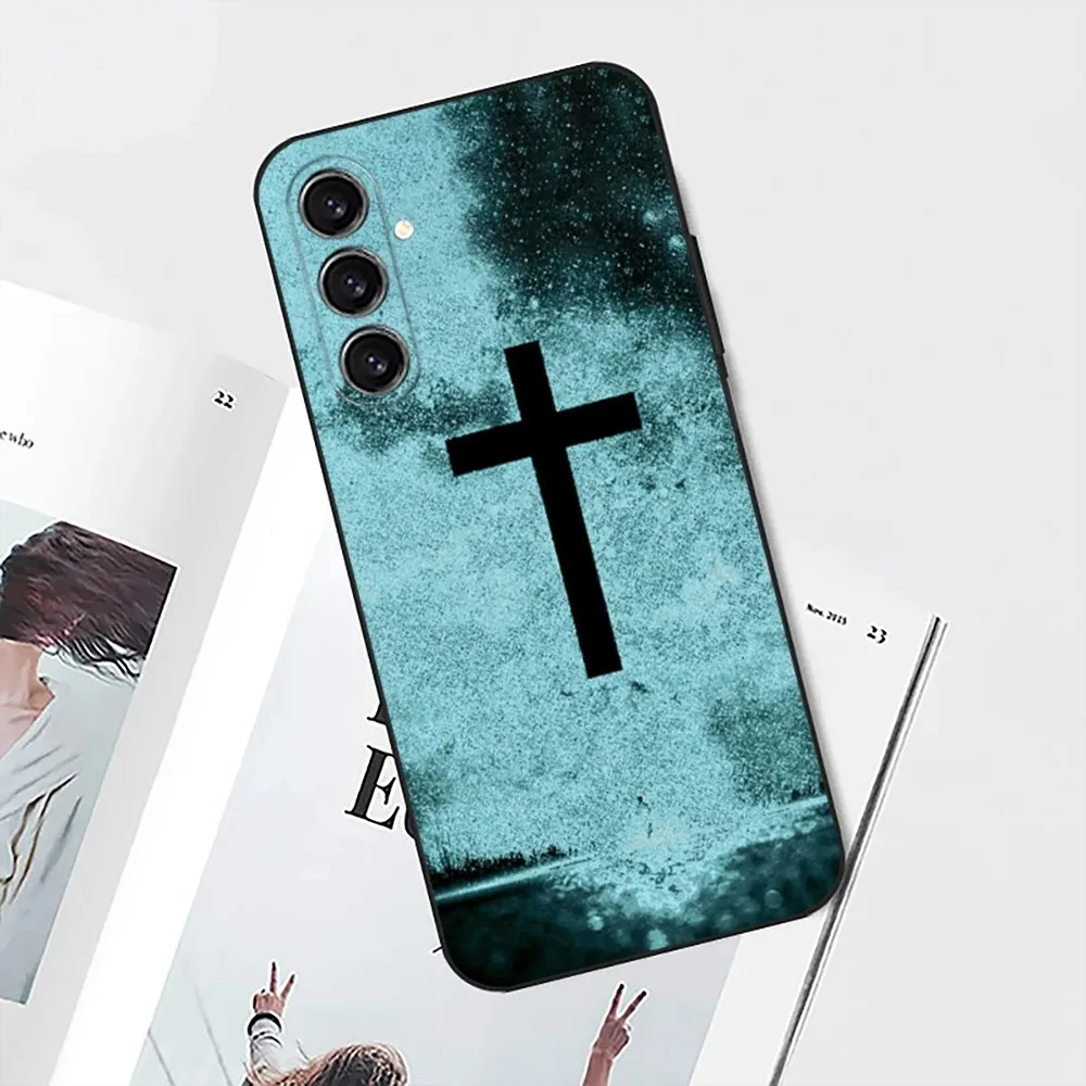 God Jesus Pray Cover  Phone Case For Samsung Galaxy A13,21s,22,31,32,52,53,71,80,91 Black Soft Cover