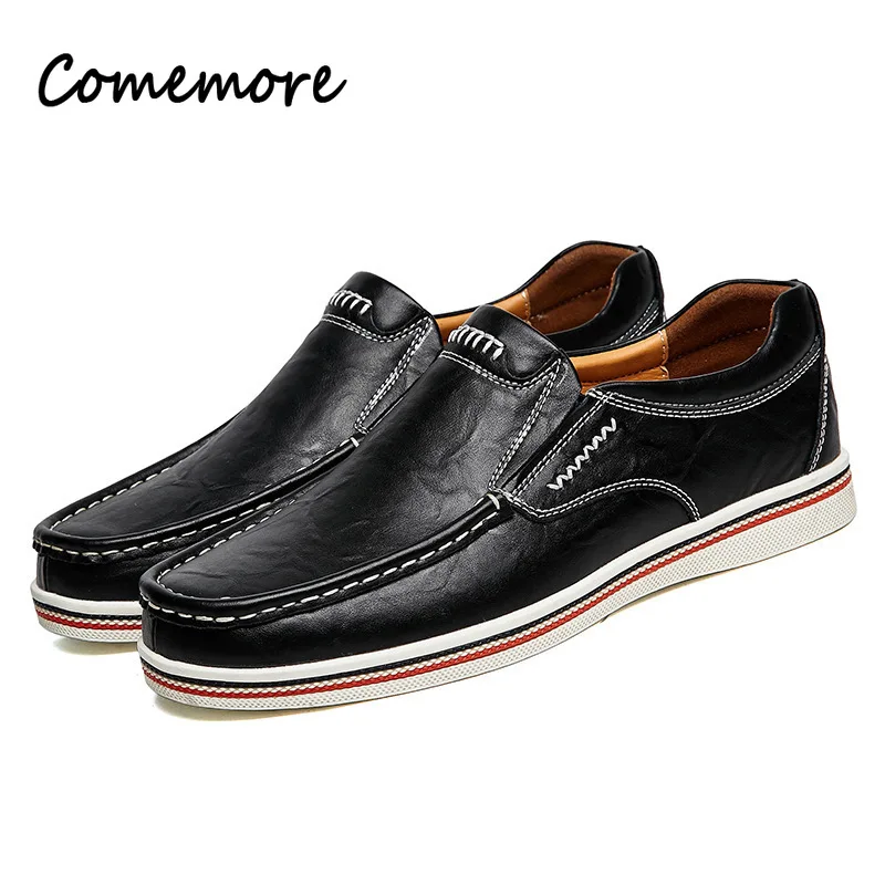 

Comemore High Quality Men Leather Footwear Party Wedding Banquet Busyniess Dress Shoes Driving Loafers Male Casual Comfort Flats