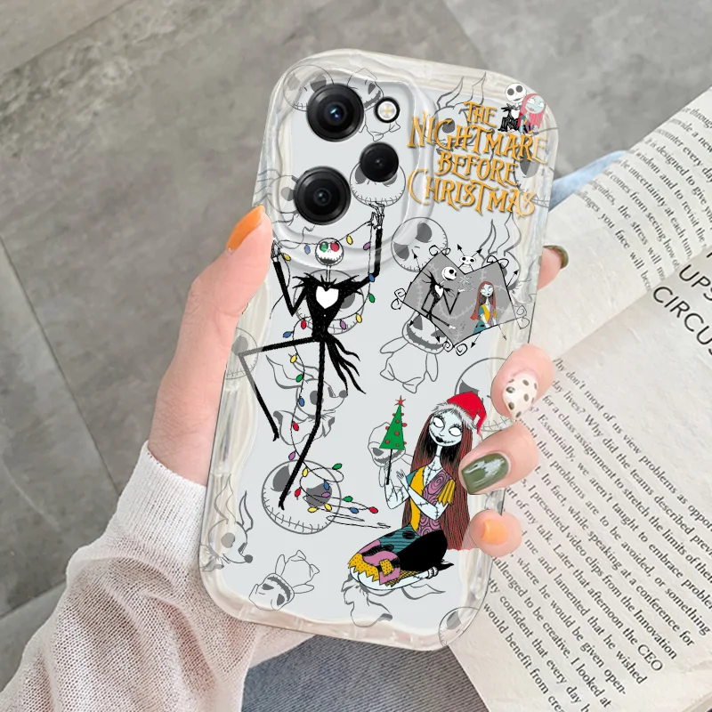 The Nightmare Before Christmas Cream Phone Case For OPPO A 98 95 94 93 92 79 78 76 72 60 58 57 55 54 53 52 38 S 2020 silicone