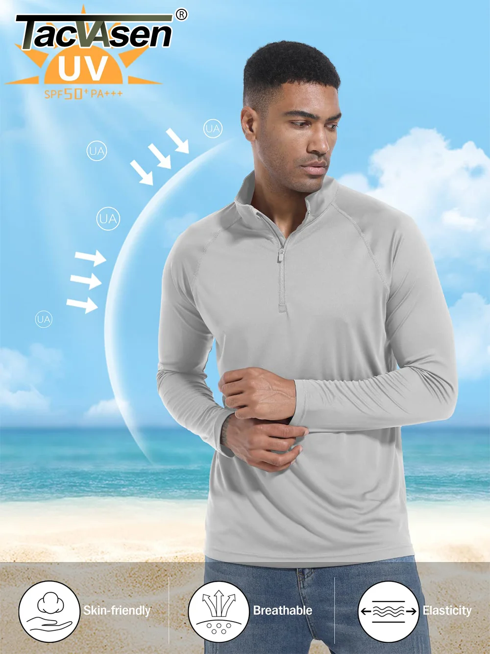 TACVASEN UV Protection ShirtTops 4