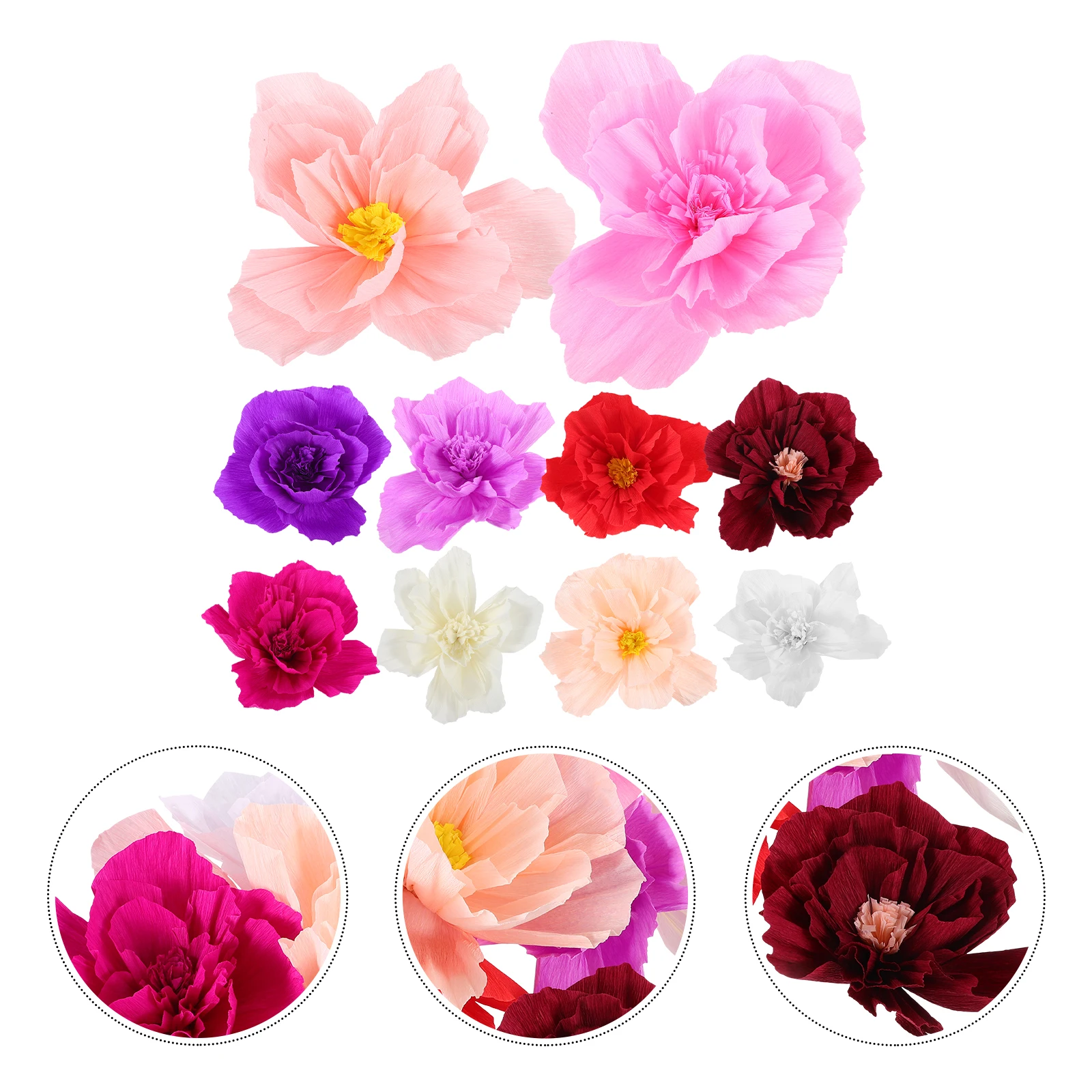 

10 Pcs Artificial Flower Decoration Tissue Paper Flowers Party Decorations Household Wedding Floral Fake for