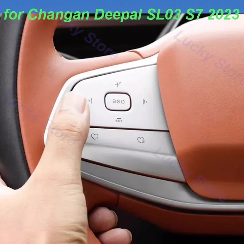 

Car Steering Wheel Button Stickers for Changan Deepal SL03 S7 2023 Decorative Frame Trims Aluminium Alloy Interior Accessories