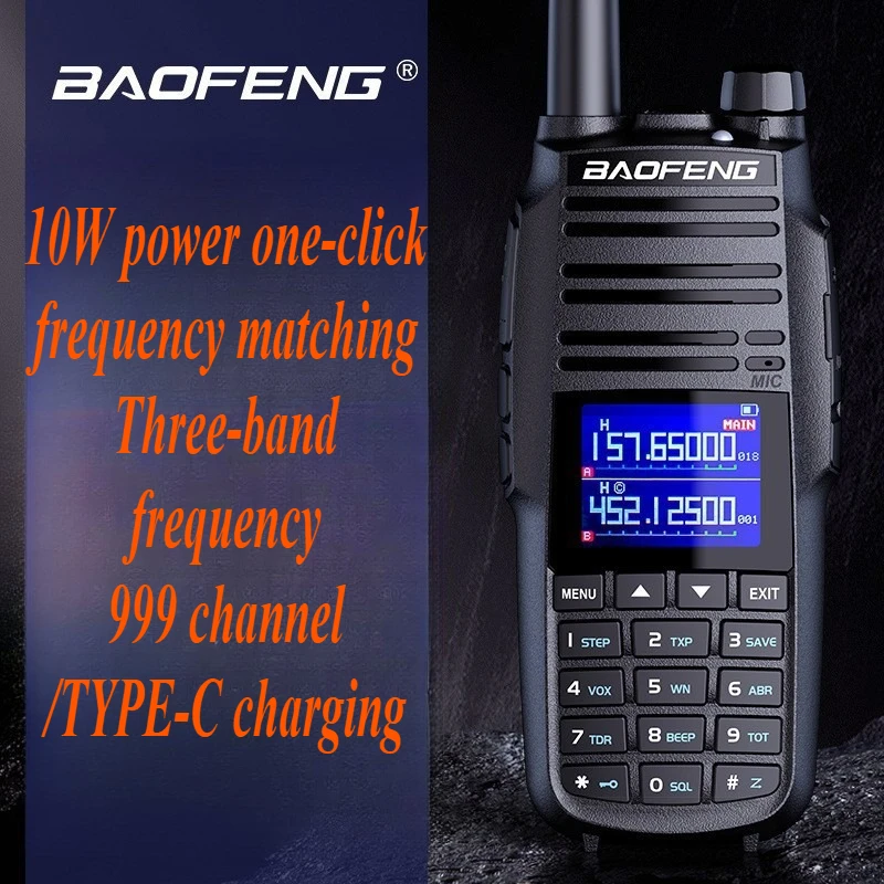 For Outdoor Baofeng UV-29 Pro TwoWay Radio with One Key Pairing Multi-band HD Voice Flashlight Long Range Portable Walkie Talkie