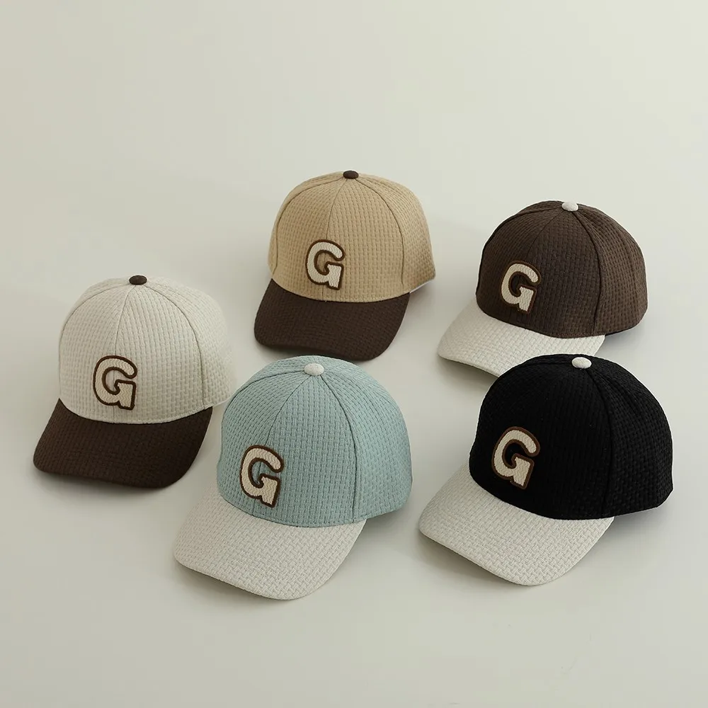 New Fashion Letter Embroidery Children Baseball Hat Cotton Baby Peaked Hats Outdoor Sunscreen Boy Girl Sun Cap Kids Casual Caps