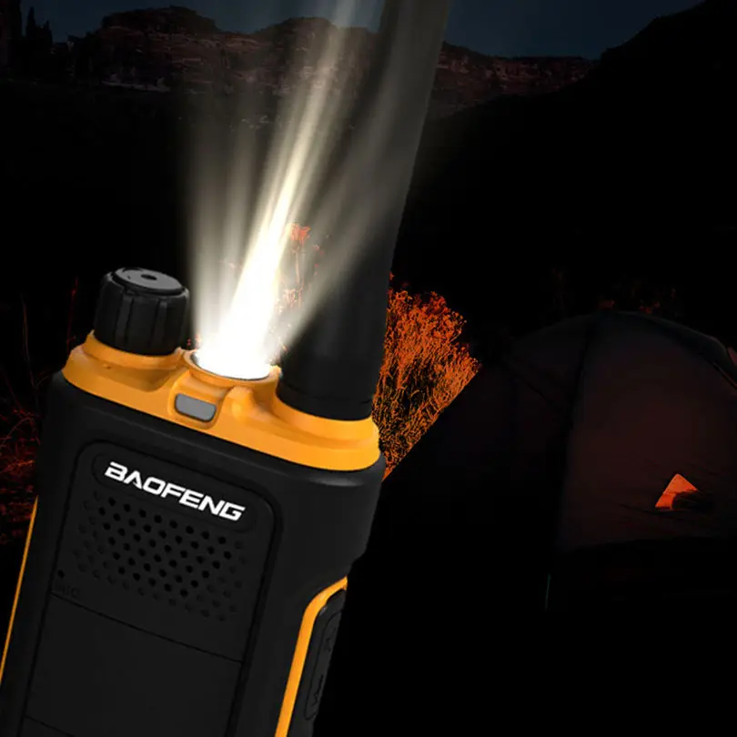 2PcsBaofeng UV12 Mini Portable Walkie Talkie HAM Radio FRS VHF UHF with LED Flashlight Keyboard LCD Screen Waterproof USB C Port