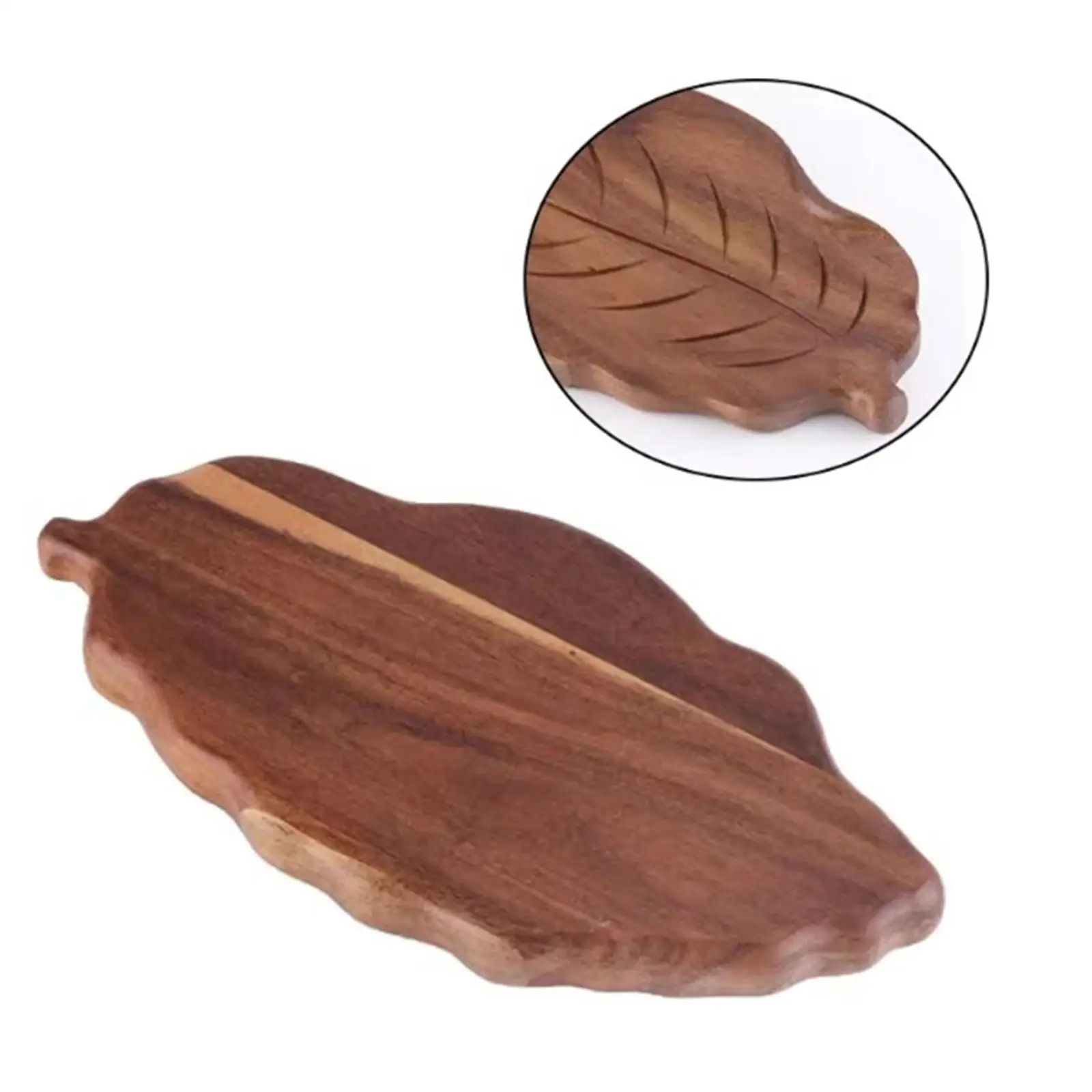 Wooden Leaf Serving Tray Snack Tray Decorative Tray Tea Tray for Breakfast Appetizer