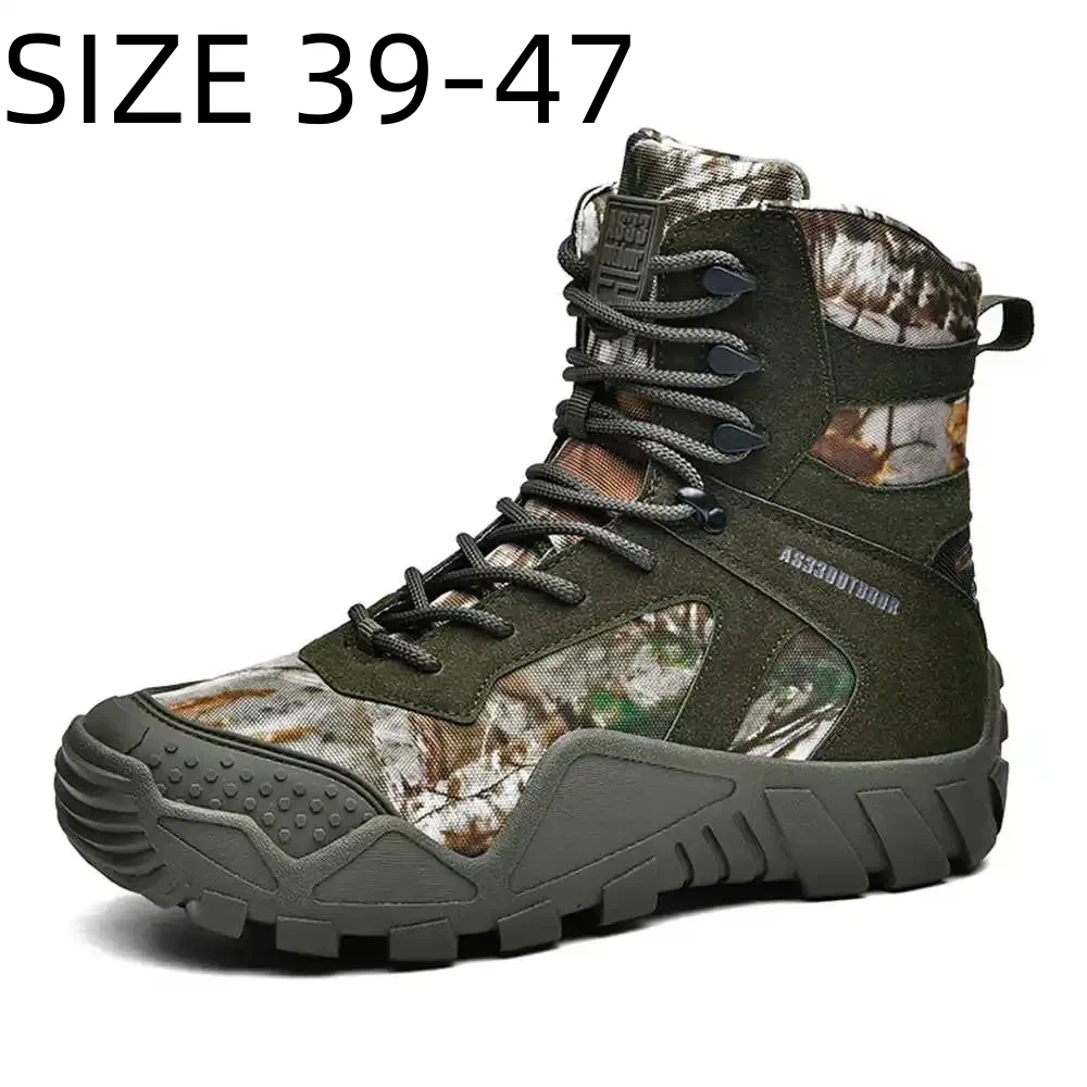 

2024 New Winter Men Boots Footwear Leather Desert Hunting Trekking Hiking Boots Work Safty Boots Men's Sneakers Plus Size 39-47